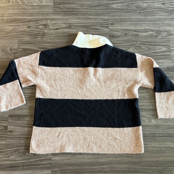 The Workshop Small Black Brown Stripped Sweater Oversized - Picture 3 of 14